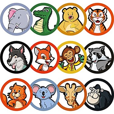 Chinco 120 Pcs Pee Targets for Boys Training Toilet Tinkle Flushable Paper Stickers You Pee on Boys Potty Training Targets Potty Aids Flushable Chart for Toddlers UseAnimals Styles