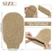 Tatuo 4 Pieces Bath Mitt Loofah Shower Gloves Natural Exfoliating Hemp Scrubbing Mitt Bath Sponge Shower for Women Men Scrubber Machine Washable Double Sided Available