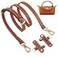 Chispee Leather Bag Shoulder Strap Purse Straps Replacement Crossbody Adjustable Conversion Kit for Longchamp Mini Bag WomenBrown Gold