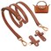 Chispee Leather Bag Shoulder Strap Purse Straps Replacement Crossbody Adjustable Conversion Kit for Longchamp Mini Bag WomenBrown Gold