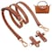 Chispee Leather Bag Shoulder Strap Purse Straps Replacement Crossbody Adjustable Conversion Kit for Longchamp Mini Bag WomenBrown Gold