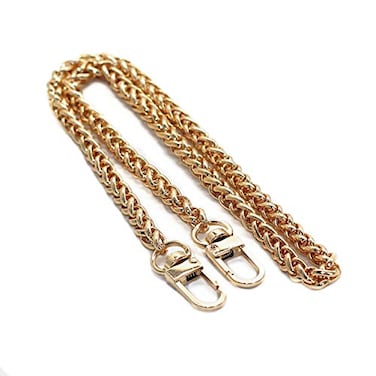 Model Worker Iron Lantern Chain Strap Handbag Chains Purse Chain Straps Shoulder Cross Body Replacement Straps with Metal Buckles Gold 47