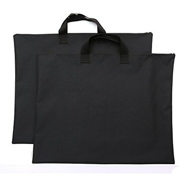 Augbunny 600D Portfolio Waterproof With Handle And Zipper For Student and Artist 2pack