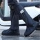 USHTH Black Waterproof Rain Boot Shoe Cover with Reflector 1 Pair Medium