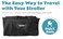 Venmark Stroller Bag Baby Stroller Travel Bag for Single Double Strollers Black Stroller Storage Bag Protects Strollers While Traveling Complete with Stroller Hook