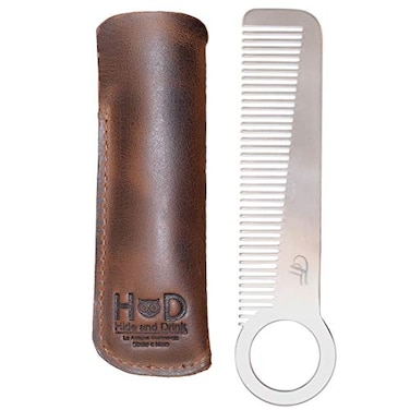 HideDrink Hide Drink Rustic Comb Case Comb NOT Included Protector Holster Stylish Sleeve Personal Care Barber Accessories Full Grain Leather Handmade Bourbon Brown