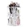 seinlife 360 Rotating Makeup OrganizerDIY Adjustable Spinning HolderFoldable Cosmetic Storage Display boxLarge Capacity Make up Caddy ShelfFits Countertop Vanity and Bathroom CLEAR