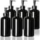 Youngever 6 Pack Plastic Pump Bottles 12 Ounce Refillable Plastic Pump Bottles with Travel Lock Black