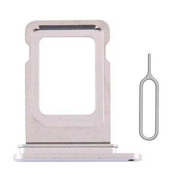 Perzework SIM Card Tray Holder Slot Replacement for iPhone 12 Pro and iPhone 12 Pro Max Silver with Waterproof Rubber Ring and Eject Pin Single Sim Version