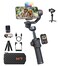 hohem iSteady M7 Gimbal Stabilizer for iPhone 3Axis Smartphone Gimbal with Magnetic AI Tracker Fill Light Detachable Touchscreen Remote Controller Builtin Extension Rod 500g Payload