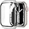 HANKN 2 Pack Hard Case for Apple Watch Series 7 8 9 41mm Tempered Glass Screen Protector Case Full Coverage Shockproof Iwatch Transparent Bumper Cover ClearClear 41mm