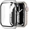 HANKN 2 Pack Hard Case for Apple Watch Series 7 8 9 41mm Tempered Glass Screen Protector Case Full Coverage Shockproof Iwatch Transparent Bumper Cover ClearClear 41mm