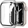 HANKN 2 Pack Hard Case for Apple Watch Series 7 8 9 41mm Tempered Glass Screen Protector Case Full Coverage Shockproof Iwatch Transparent Bumper Cover ClearClear 41mm