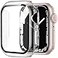 HANKN 2 Pack Hard Case for Apple Watch Series 6 5 4 SE 40mm Tempered Glass Screen Protector Case Full Coverage Ultrathin Shockproof Transparent Iwatch Bumper Cover 40mm Clear x2