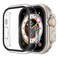 Misxi 2 Pack Hard PC Case Built in Tempered Glass Compatible with 49mm Apple Watch Ultra 3 Ultra 2 Ultra Thin Protective Case with Screen Protector for iWatch Cover with Button Transparent