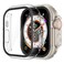 Misxi 2 Pack Hard PC Case Built in Tempered Glass Compatible with 49mm Apple Watch Ultra 3 Ultra 2 Ultra Thin Protective Case with Screen Protector for iWatch Cover with Button Transparent