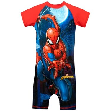 Marvel Boys Spiderman Swimsuit Size 4 Red