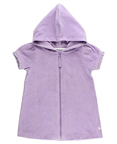 RuffleButts Terry FullZip Cover Up Lavender 2T