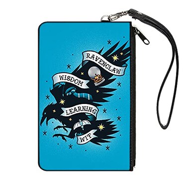 Buckle-Down Wallet Canvas Zip Clutch Harry Potter Ravenclaw Eagle Wisdom Learning Wit Tattoo Blue