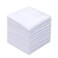GB Selected GB Mens Handkerchiefs 100 Cotton Solid White with Stripe Large Classic Hankies Bulk Set 12 Pack