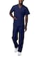 Sivvan Unisex Scrubs Classic VNeck Top Drawstring Pants Scrub Set S8400 Navy M