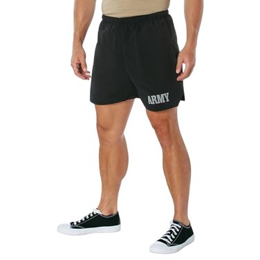 Rothco Black Army Physical Training Shorts Swimming Trunks Large
