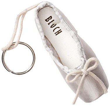 Bloch Dance Mini Pointe Shoe Keyring Accessory silver one