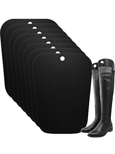 Bememo 8 Packs Boot Shape Inserts High Boot Support for Men and Women black as picture show
