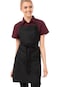 Chef Works Unisex Two Patch Pocket Bib Apron Black One Size