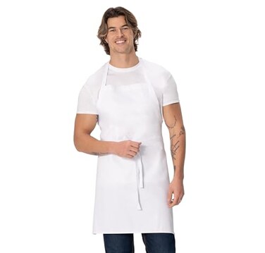 Chef Works Unisex Bib Apron White One Size