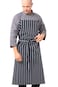 Chef Works Unisex English Chef Apron Navy W Chalk Stripe One Size