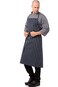 Chef Works Unisex English Chef Apron Navy W Chalk Stripe One Size
