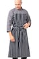Chef Works Unisex English Chef Apron Navy W Chalk Stripe One Size