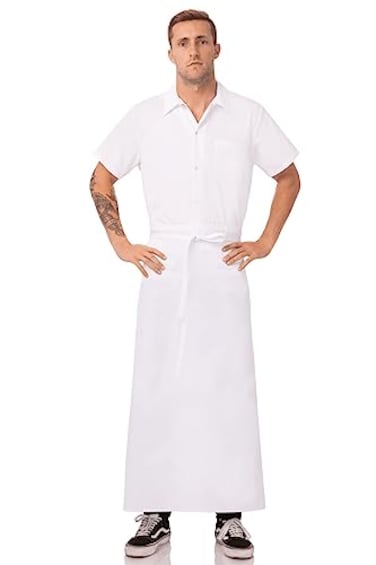 Chef Works Unisex FullLength Chef Apron White One Size