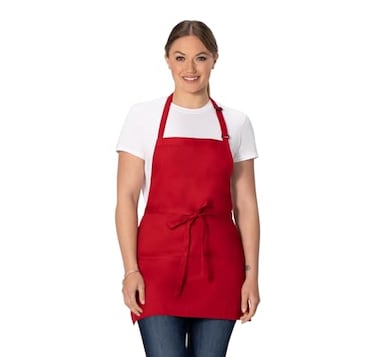 Chef Works Unisex Three Pocket Apron Red One Size