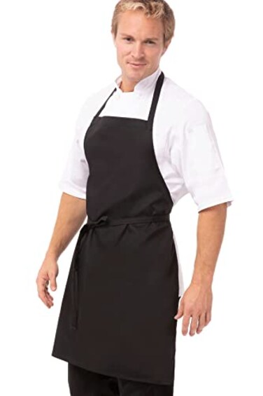 Chef Works Unisex Bib Apron Black One Size