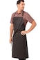 Chef Works Unisex Boulder Chefs Bib Apron Brown Black One Size
