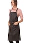 Chef Works Unisex Boulder Bib Apron Brown Black One Size