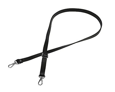 VanEnjoy Full Grain Leather Adjustable Replacement Strap Cross Body Bag Purse 2651 inch Silver Hardware 18 CM Width BlackSilver Lock