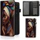 BEOTIWAD Checkbook Cover Black Art African American Pattern Premium Leather Check Book Holder Wallet with RFID Blocking Function for Men and Women
