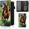 BEOTIWAD Checkbook Cover Running Horse Pattern Premium Leather Check Book Holder Wallet with RFID Blocking Function for Men and Women