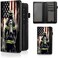 BEOTIWAD Checkbook Cover Flag Firefighter Pattern Premium Leather Check Book Holder Wallet with RFID Blocking Function for Men and Women