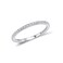 Santuzza 925 Sterling Silver Stackable Ring White Cubic Zirconia Engagement Wedding Band Stacking Ring for Women 85