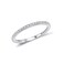 Santuzza 925 Sterling Silver Stackable Ring White Cubic Zirconia Engagement Wedding Band Stacking Ring for Women 85