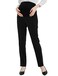 Bhome Maternity Work Long Pants Flattering Stretch Slim Fitted Trousers Black S