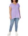 Just My Size Womens PlusSize Slub Crochet Bib Tunic Salty Purple 3X