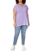 Just My Size Womens PlusSize Slub Crochet Bib Tunic Salty Purple 3X
