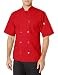 Uncommon Threads womens South Beach Chef Coat Short Slvs Shirt Red Medium US