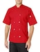Uncommon Threads womens South Beach Chef Coat Short Slvs Shirt Red Medium US