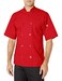 Uncommon Threads womens South Beach Chef Coat Short Slvs Shirt Red Medium US